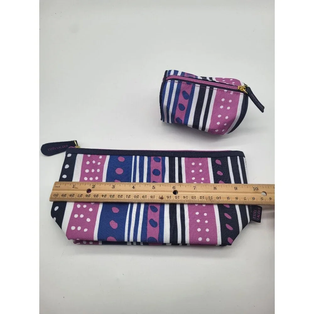 Estee Lauder Cosmetic/Makeup/Travel Pouches X 2 Purple Blue
